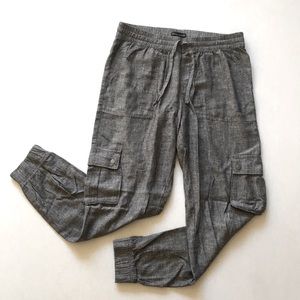 Silver Jeans Linen Charlotte Cargo Joggers (M)
